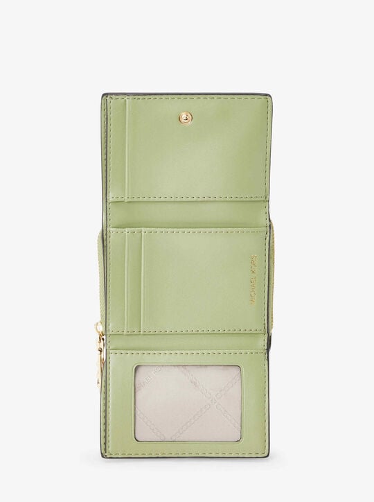 michael kors empire small pebbled leather tri fold wallet