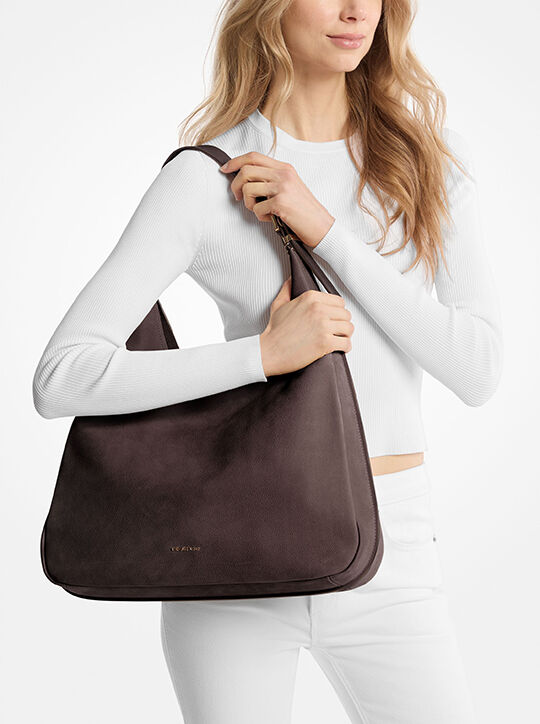 michael kors nolita large nubuck hobo shoulder bag