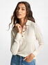 logo-button knitted polo shirt michael kors logo button knitted polo shirt