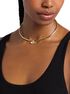 michael kors marquise cut cubic zirconia collar necklace