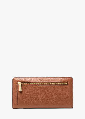 michael kors bryant large pebbled leather snap front wallet