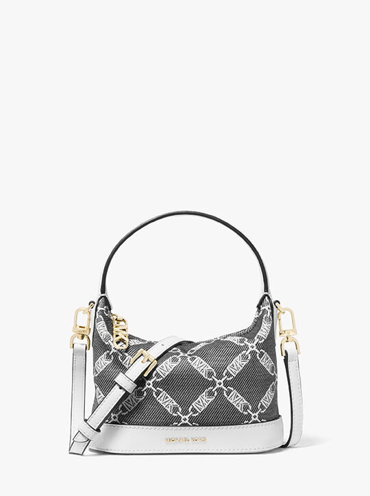 Wythe Small Empire Logo Jacquard Crossbody Bag michael kors wythe small empire logo jacquard crossbody bag