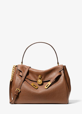 michael kors hamilton moderne large textured leather slouchy satchel