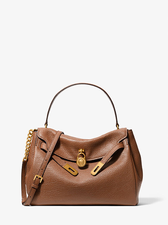 michael kors hamilton moderne large textured leather slouchy satchel
