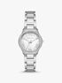 michael kors mini sage pav  silver tone watch