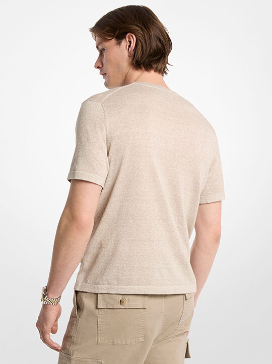 michael kors linen and cotton t shirt