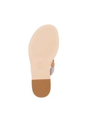 michael kors callie embellished signature logo trim thong sandal