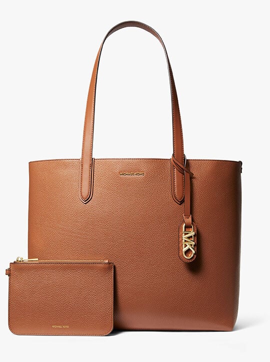 Eliza Extra-Large Pebbled Leather Reversible Tote Bag michael kors eliza extra large pebbled leather reversible tote bag