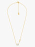 michael kors 14k gold plated sterling silver necklace and earrings set