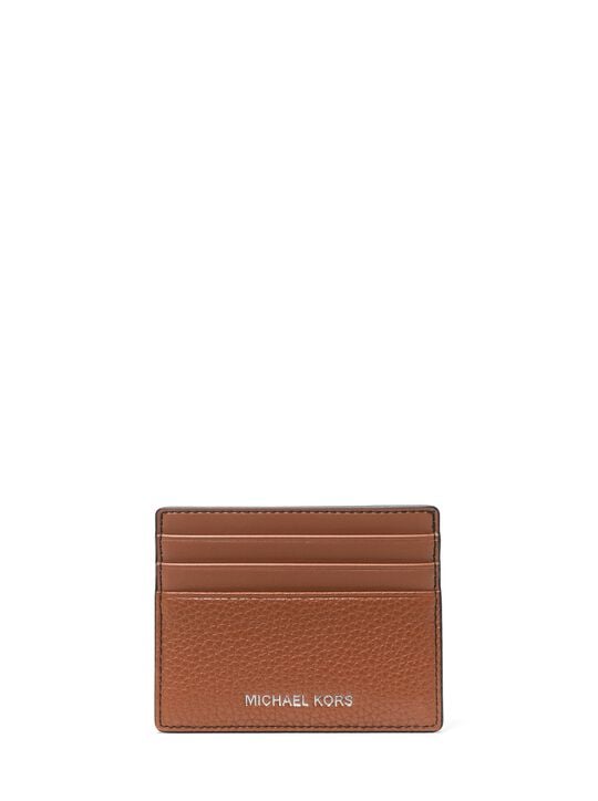 Cooper Pebbled Leather Tall Card Case michael kors cooper pebbled leather tall card case