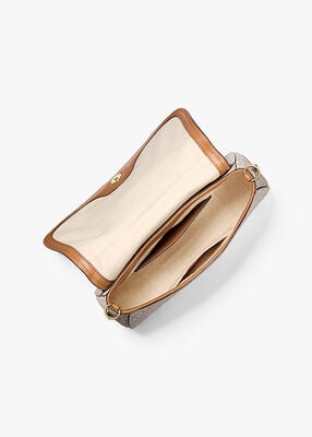 michael kors حقيبة كتف نوليتا متوسطة الحجم قابلة للتحويل بشعار الماركة