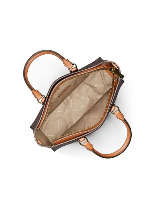 Arden Medium Signature Logo Top-Zip Satchel michael kors arden medium signature logo top zip satchel