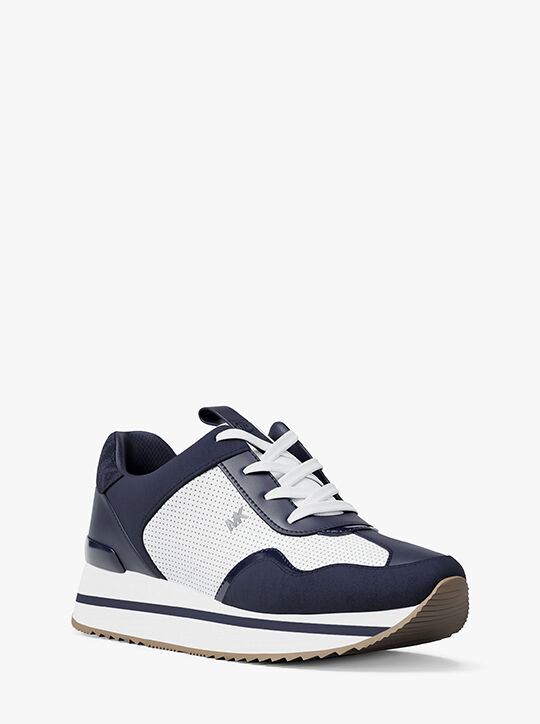 michael kors raina mixed media trainer