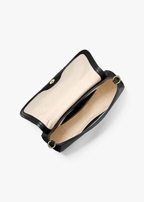 michael kors حقيبة كتف نوليتا متوسطة الحجم من الجلد المحبب قابلة للتحويل