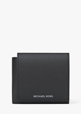 michael kors hudson pebbled leather wallet