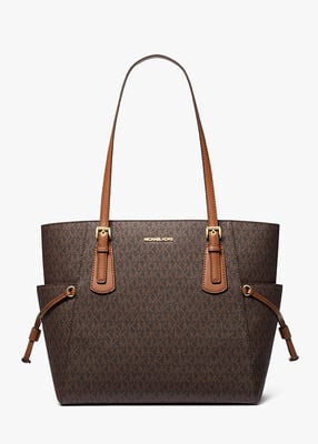 michael kors voyager large signature logo tote bag
