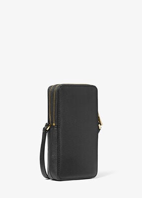 michael kors jet set small pebbled leather smartphone crossbody bag