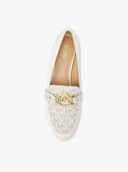 michael kors rory leather and logo loafer