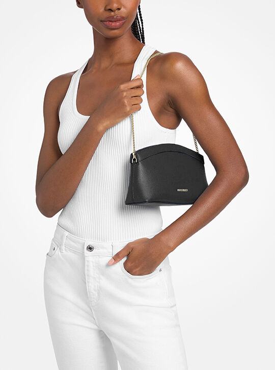 michael kors athena small leather convertible clutch