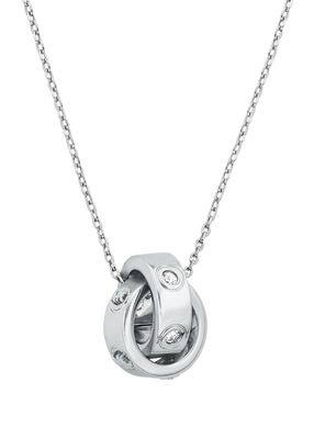 michael kors logo and cubic zirconia necklace