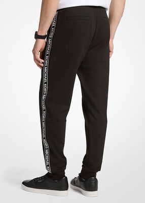 michael kors بنطال رياضي من مزيج القطن بشريط بشعار الماركة