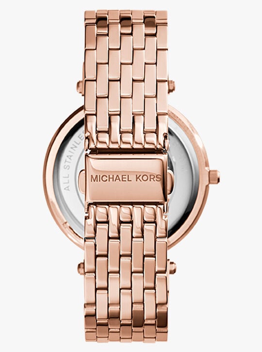 ساعة مايكل كورس جليتز دارسي باللون الذهبي الوردي