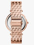 Michael Kors Rose Gold-Tone Glitz Darci Watch michael kors rose gold tone glitz darci watch