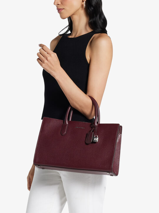 Scarlett Medium Crocodile Embossed Patent Leather Satchel michael kors scarlett medium crocodile embossed patent leather satchel