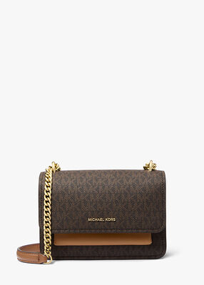 michael kors claire small signature logo crossbody bag