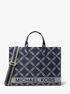 michael kors gigi large empire logo jacquard tote bag