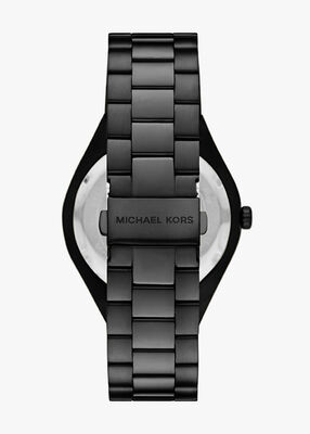 michael kors ساعة لينوكس السوداء بثلاثة عقارب