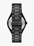 michael kors lennox three hand black watch
