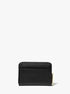 michael kors jet set small pebbled leather zip around card case