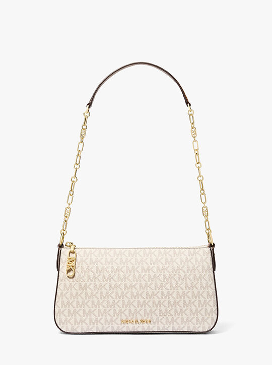 michael kors empire medium signature logo chain link pochette