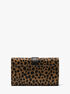 michael kors nolita medium cheetah print calf hair tri fold wallet