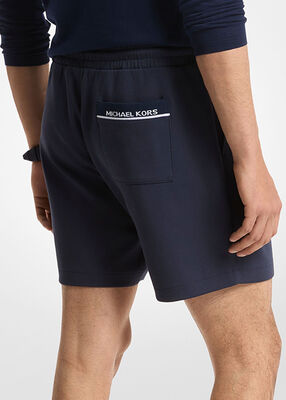 michael kors logo pocket cotton blend shorts