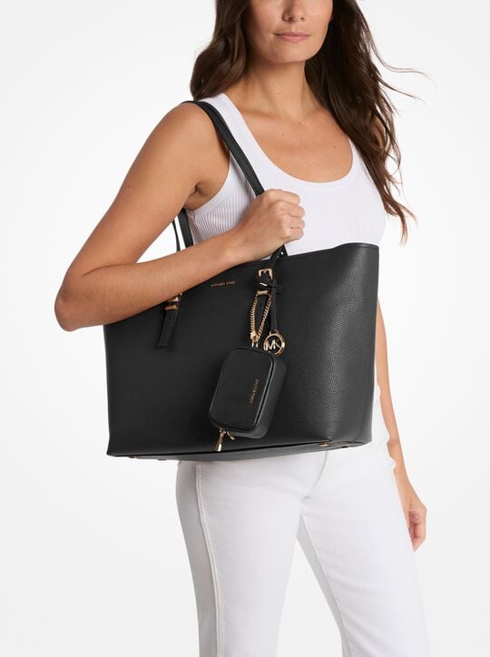 Quinn Large Pebbled Leather Tote Bag michael kors quinn large pebbled leather tote bag