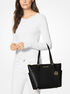 Jet Set Large Crossgrain Leather Top-Zip Tote Bag michael kors jet set large crossgrain leather top zip tote bag