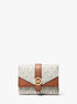 michael kors greenwich medium signature logo trifold wallet