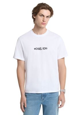 michael kors graphic logo cotton jersey t shirt