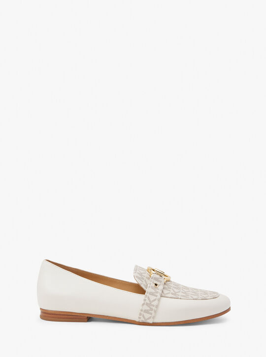 michael kors rory leather and logo loafer
