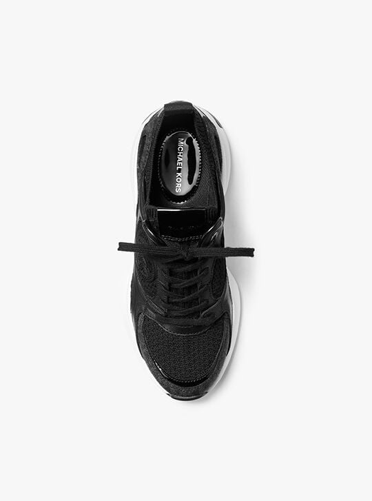 Zuma Mixed-Media Trainer, BLACK | Michael Kors UAE