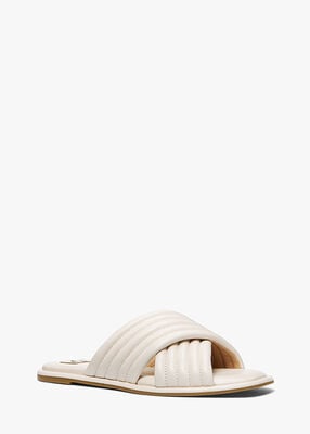 Portia Quilted Leather Slide Sandal