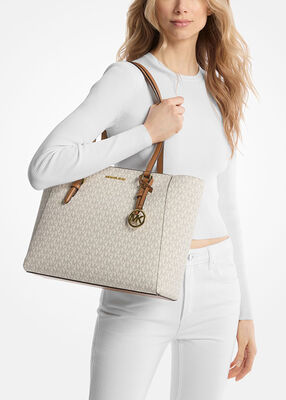 michael kors charlotte large 3 in 1 signature logo tote bag