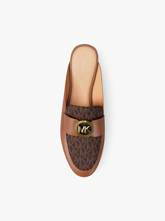 Mckenzie Leather and Signature Logo Mule michael kors mckenzie leather and signature logo mule