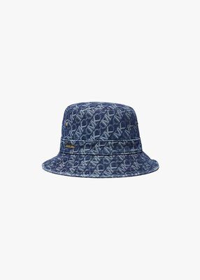 قبعة دلو إمباير من قماش الدنيم بشعار الماركة