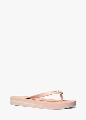 michael kors posie signature logo flip flop