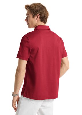 michael kors sleek piqu  short sleeve zip polo shirt