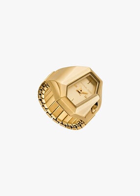 michael kors suri gold tone ring watch