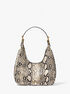 michael kors nolita small snake embossed leather hobo shoulder bag